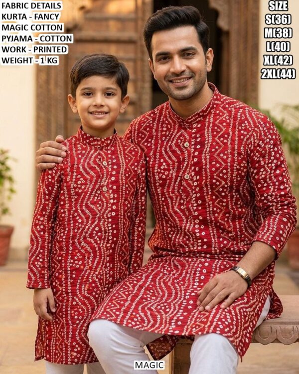 Stylish Printed Kurta Pajama Set In Magic Cotton Fabric For Festive Wear