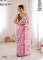 Designer Women Saree With Graceful Floral Print