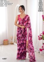 Designer Women Saree With Graceful Floral Print
