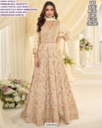 Elegant Women Party Wear Gown With Embroidered Dupatta