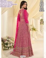 Elegant Women Party Wear Gown With Embroidered Dupatta