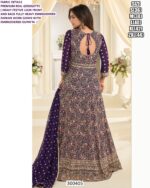 Elegant Women Party Wear Gown With Embroidered Dupatta