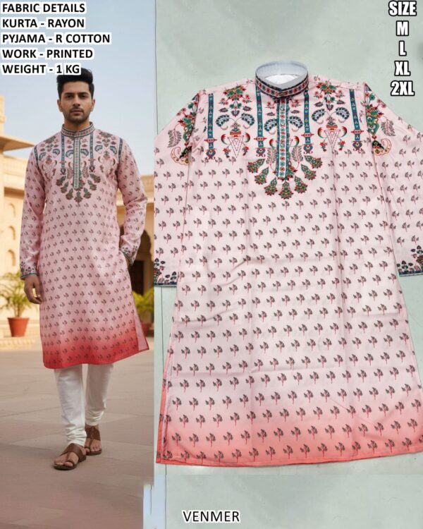 Premium Men Traditional Outfit With Stylish Print Work
