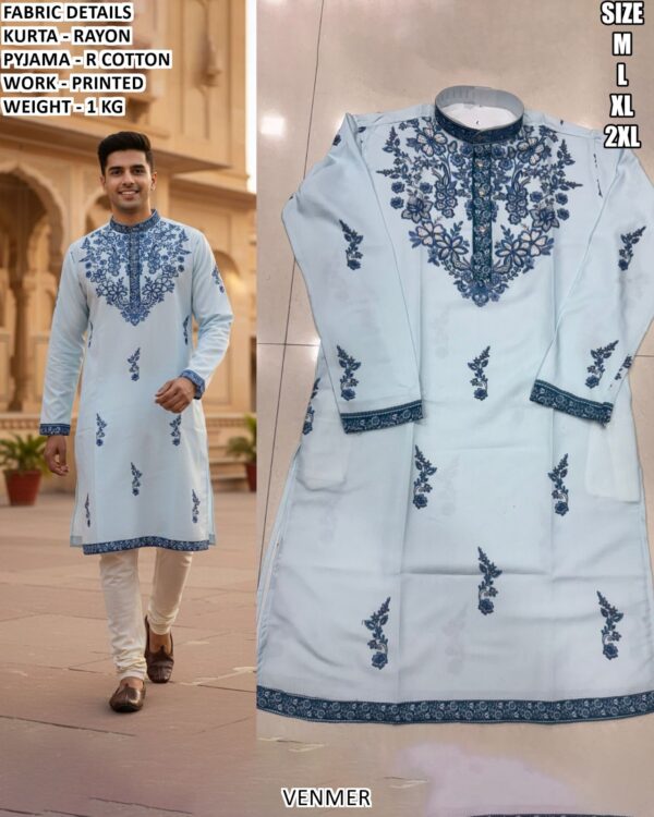 Premium Men Traditional Outfit With Stylish Print Work