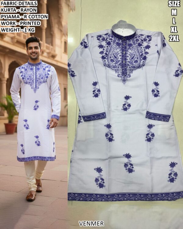 Premium Men Traditional Outfit With Stylish Print Work