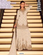 Premium Chinon Silk Embroidery Work Pakistani Wedding Wear Salwar Suit Dupatta Set