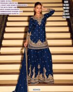 Premium Chinon Silk Embroidery Work Pakistani Wedding Wear Salwar Suit Dupatta Set