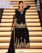 Premium Chinon Silk Embroidery Work Pakistani Wedding Wear Salwar Suit Dupatta Set