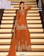 Premium Chinon Silk Embroidery Work Pakistani Wedding Wear Salwar Suit Dupatta Set