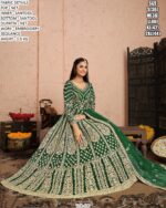 Premium Net Suit Set With Embroidery Sequence Work