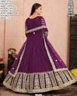 Premium Net Suit Set With Embroidery Sequence Work