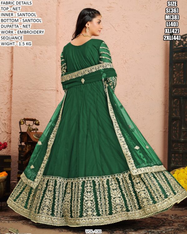 Premium Net Suit Set With Embroidery Sequence Work