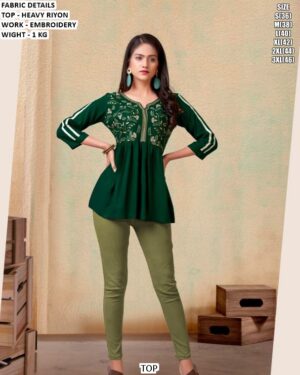 Stylish Women'S Embroidered Top For Casual Wear