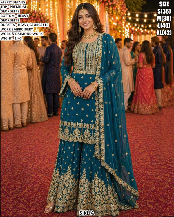 Elegant Party Wear Georgette Suit Set