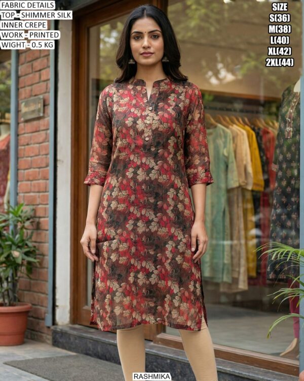 Comfortable And Stylish Shimmer Silk Kurti Collection