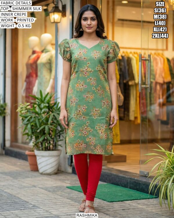 Comfortable And Stylish Shimmer Silk Kurti Collection