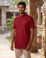 Premium Pattu Silk Kurta For Men