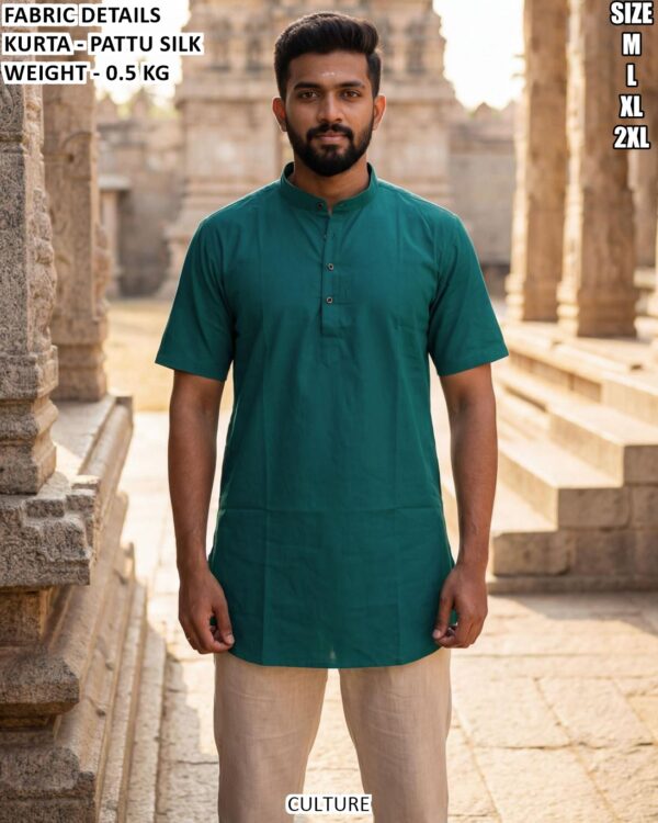 Premium Pattu Silk Kurta For Men