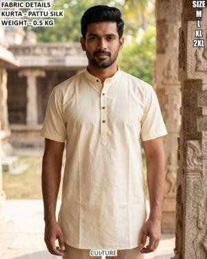 Premium Pattu Silk Kurta For Men