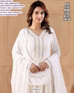 Designer Real Georgette Palazzo Suit With Embroidered Dupatta