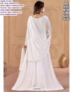 Designer Real Georgette Palazzo Suit With Embroidered Dupatta