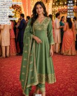 Heavy Silk Embroidery Salwar Suit With Dupatta Collection