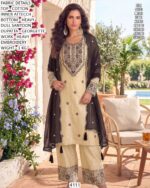 Stylish Cotton Top Bottom Dupatta Set For Women