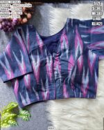 Premium Ikkat Cotton Readymade Blouse With Cotton Inner