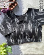 Premium Ikkat Cotton Readymade Blouse With Cotton Inner