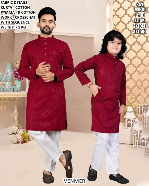 Family Festive Matching Kurta Pyjama Set