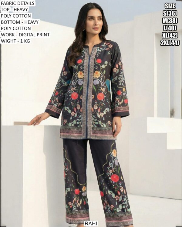 Women’s Heavy Poly Cotton Digital Print Co-Ord Set