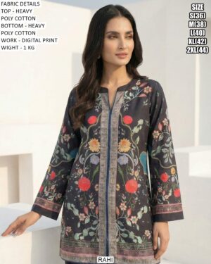 Women’s Heavy Poly Cotton Digital Print Co-Ord Set