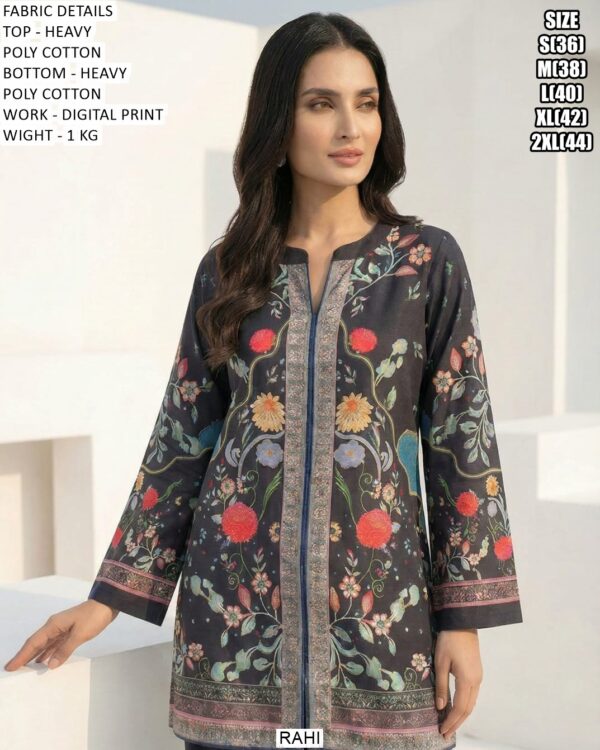 Women’s Heavy Poly Cotton Digital Print Co-Ord Set