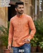 Designer Men’s Heavy Jute Cotton Casual Kurta