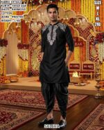 Premium Men Kurta Dhoti Set With Printed Work