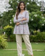 Comfortable Women Outfit With Embroidered Detail
