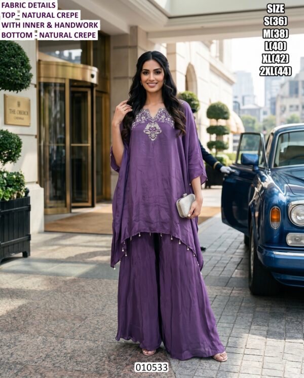 Premium Co Ord Set For Women With Handwork And Embroidery Detail