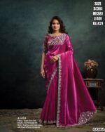 Elegant Saree With Embroidery Blouse Collection