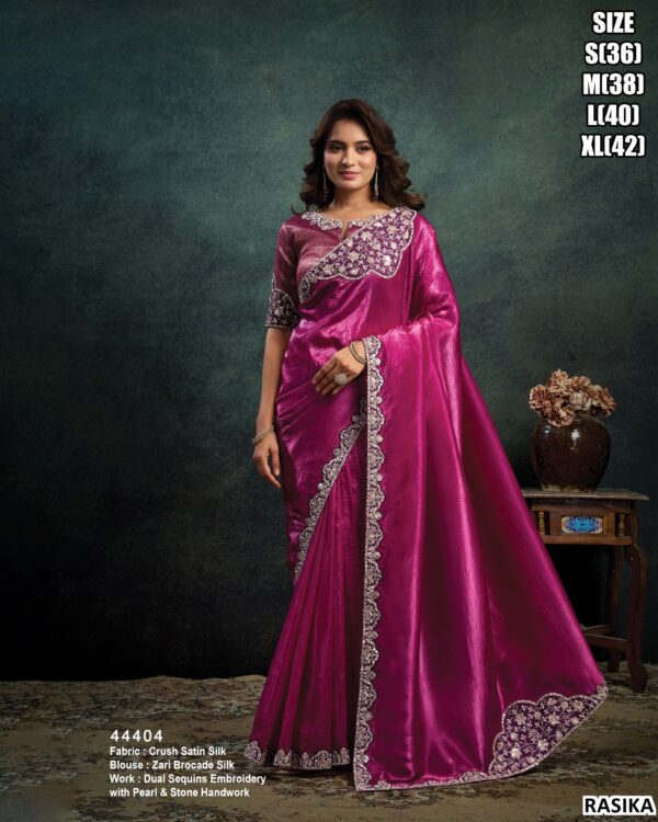 Elegant Saree With Embroidery Blouse Collection