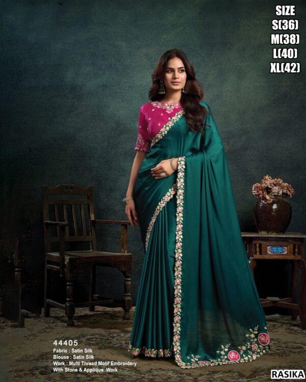 Elegant Saree With Embroidery Blouse Collection