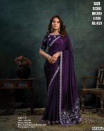 Elegant Saree With Embroidery Blouse Collection