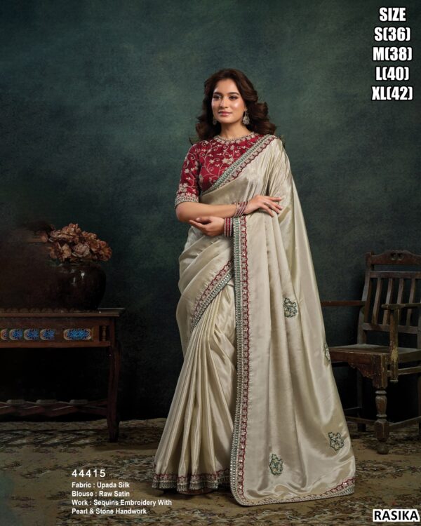 Elegant Saree With Embroidery Blouse Collection