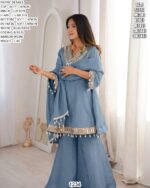 Beautiful Designer Kurti Sharara Set With Dupatta
