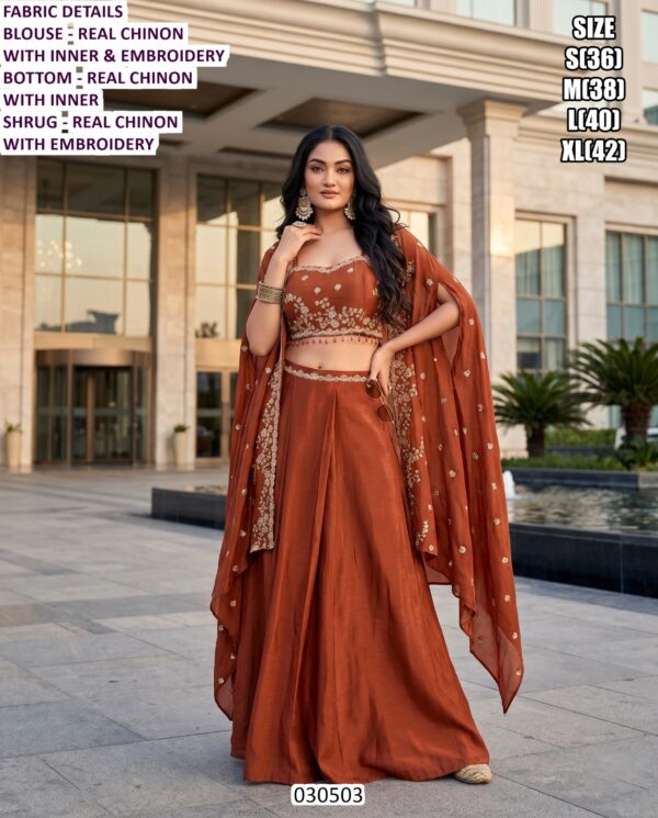 Premium Real Chinon And Real Georgette Indo Western Collection For Women
