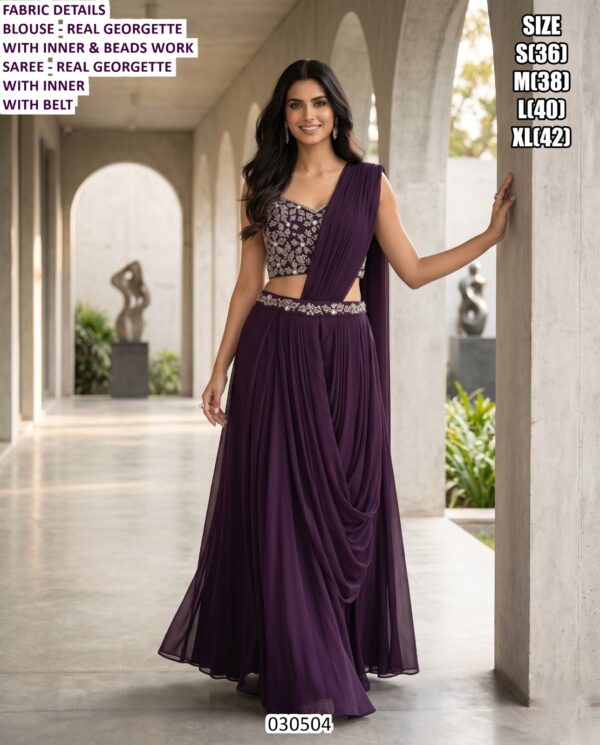 Fendy Silk And Real Georgette Designer Ethnic Wear Collection