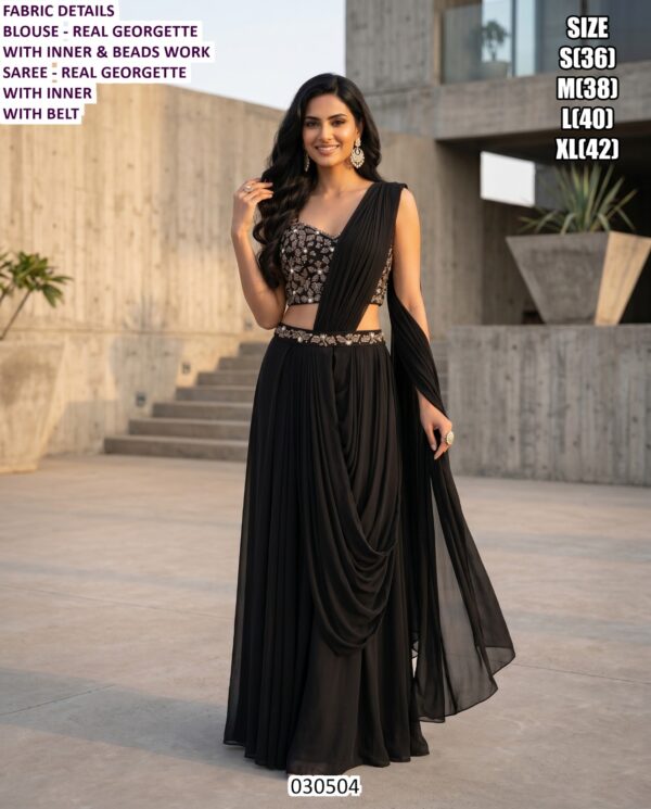 Fendy Silk And Real Georgette Designer Ethnic Wear Collection