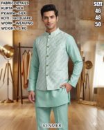 Elegant Occasion Wear Kurta Set With Jacquard Koti