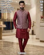 Elegant Occasion Wear Kurta Set With Jacquard Koti