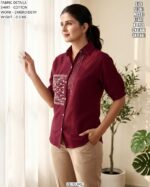 Smart Casual Embroidered Shirt For Women