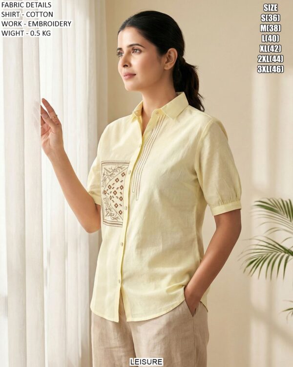 Smart Casual Embroidered Shirt For Women